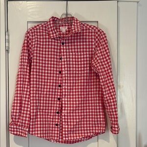 Cat & Jack Red and White Checkered Shirt